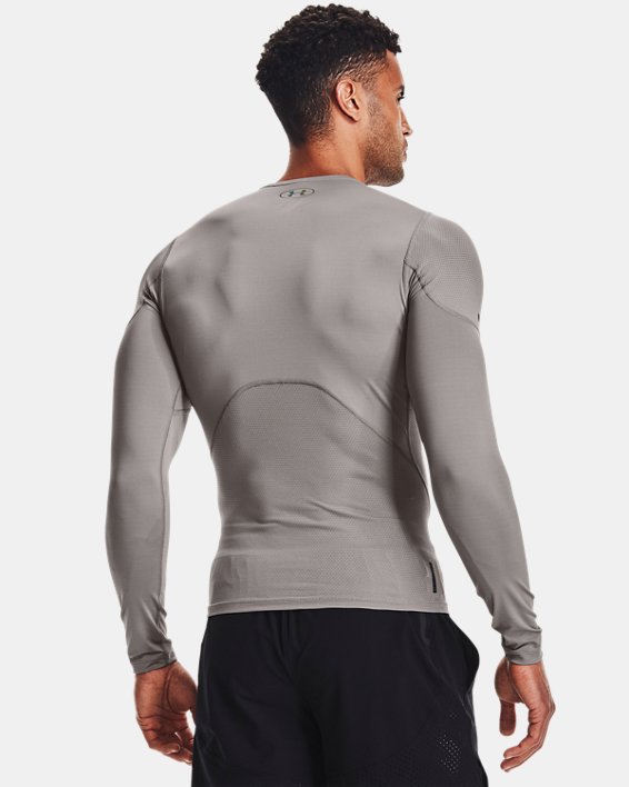 Men's UA RUSH™ HeatGear® 2.0 Compression Long Sleeve, Gray, pdpMainDesktop image number 1